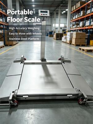 Portable SUS304 Stainless Steel Floor Scale 500kg 800x800mm IP68 Washdown High Accuracy Digital Weighing