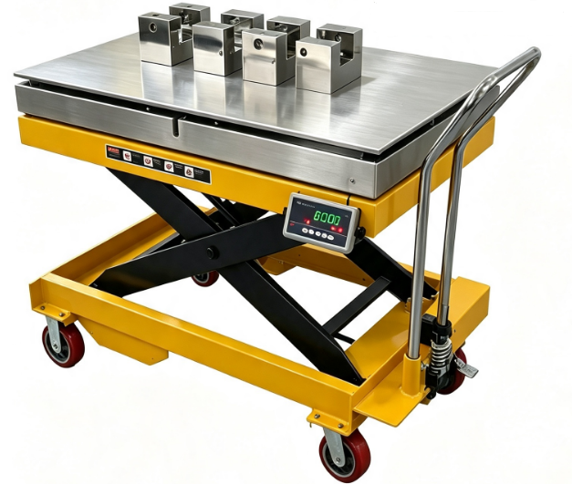 Timbangan Pengangkat Meja Baja Tahan Karat 304 2000kg Output Data RS232 Platform Penimbangan Digital Tahan Air IP68