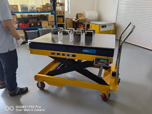 2000kg Kapasitas Platform penimbang hidraulik dengan 1500 x 1200mm Skala Lifter Meja untuk Industri Lift Meja