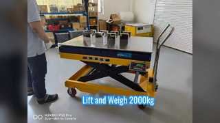 Meja Angkat Hidrolik SMARTWEIGH 2000kg Skala Industri